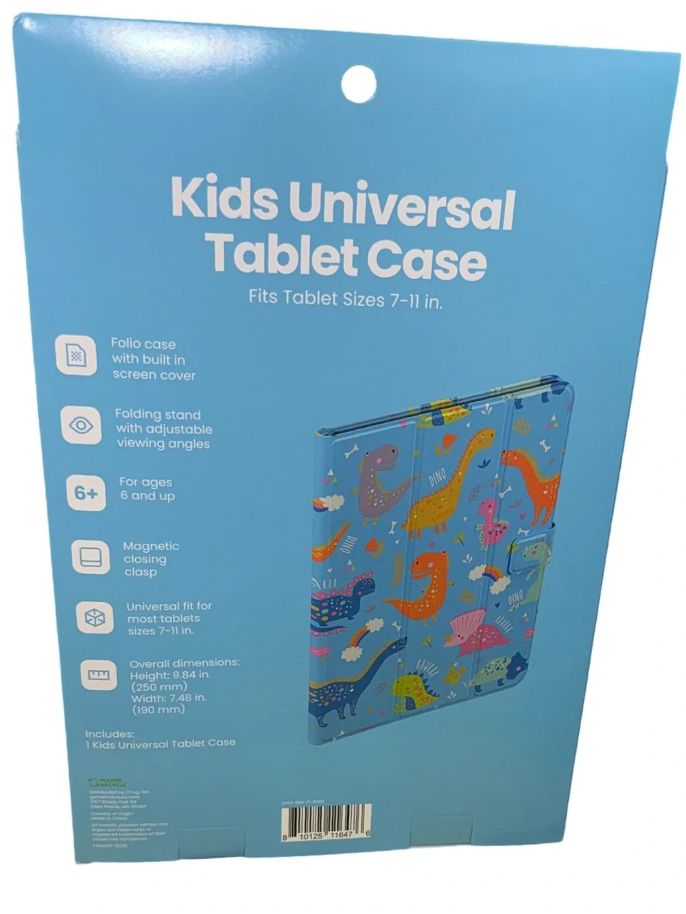 GEMS Kids Universal Tablet Case Dinosaurs Fits Tablets 7”-11” New in Box
